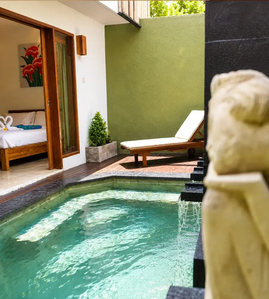 Tropical swimming pool at Jas Green Villas Seminyak
