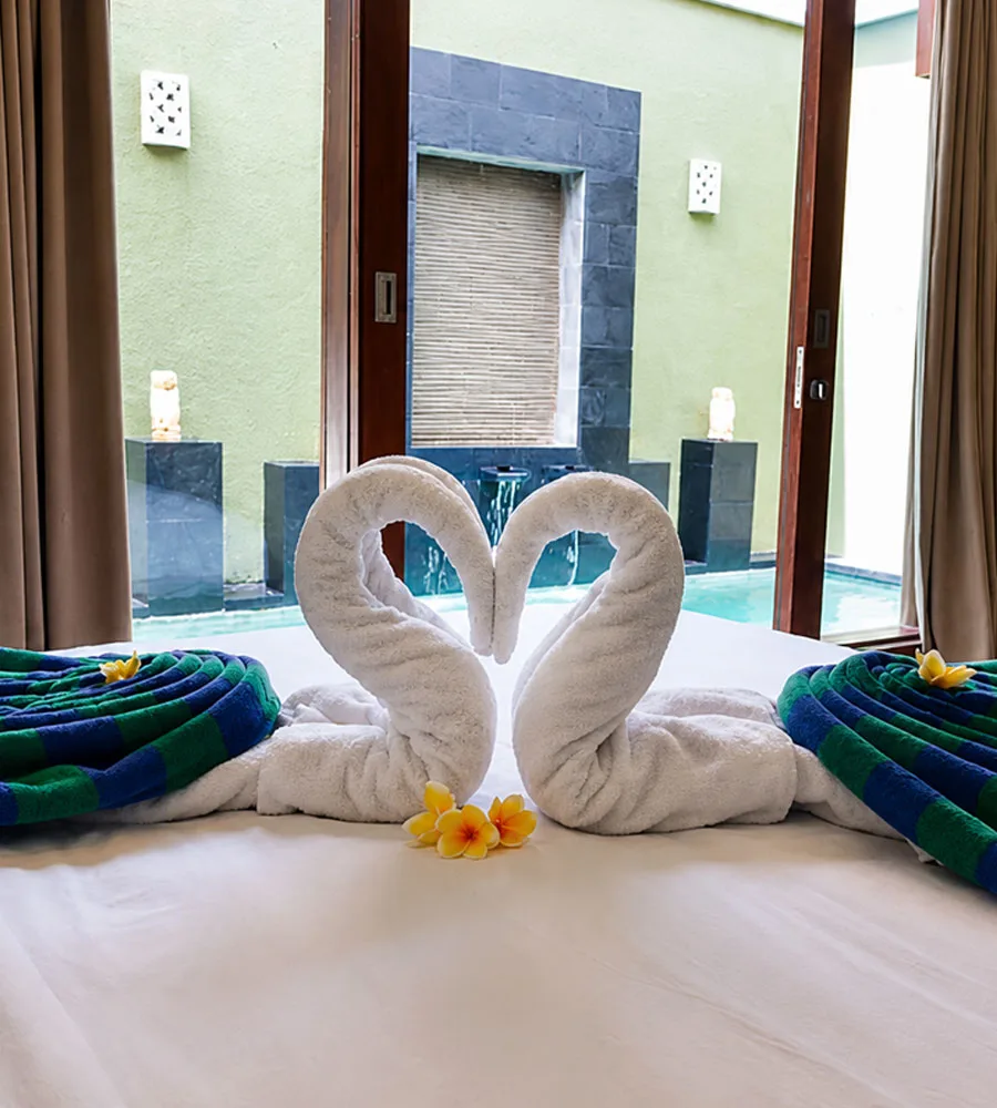 Bedroom in the One Bedroom Private Pool Villa at Jas Green Villas Seminyak